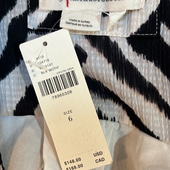 Anthropologie Dresses Zebra Printed Wrap Mini Dress - Picture 7 of 8